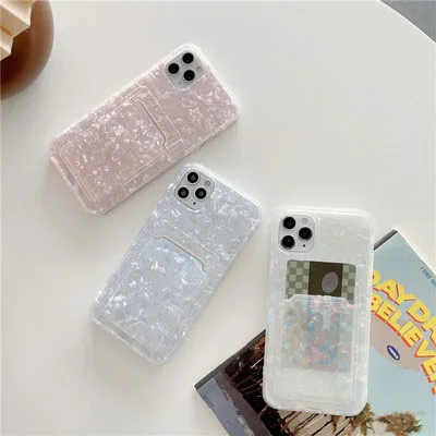 

Shell Pattern Card Package Suitable For Female Apple Mobile Phone Case With Multiple Colors And Unique Style TPU Material 2021