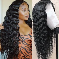 13x4 lace front human hair wigs deep curly wig for black women deep wave wig 4x4 glueless lace closure wig prelucked hairline