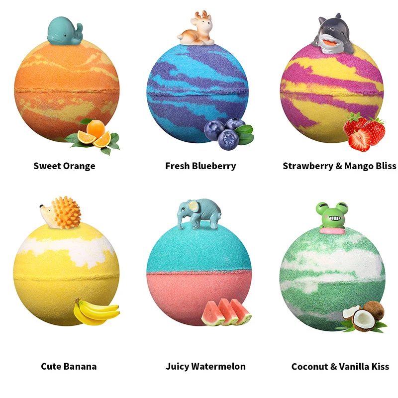 100 г натуральные Бомбочки для ванны ручной работы соль с игрушкой внутри бомбочка