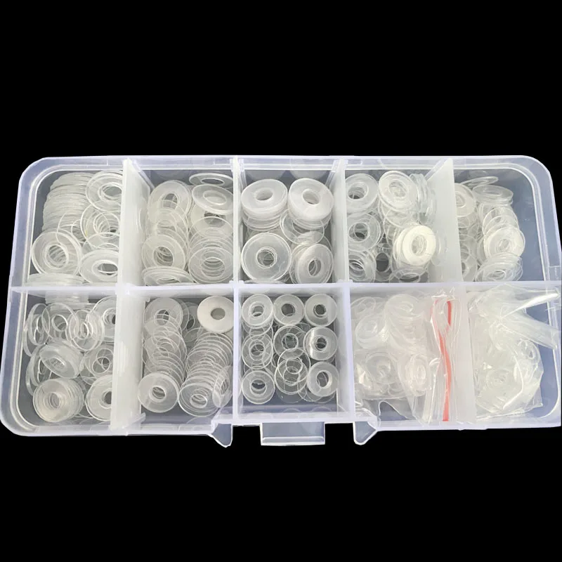 PVC Flat Washers M3 M4 M5 M6 Hard Plastic Paded Gasket Transparent Insulation Assortment Kit | Обустройство дома
