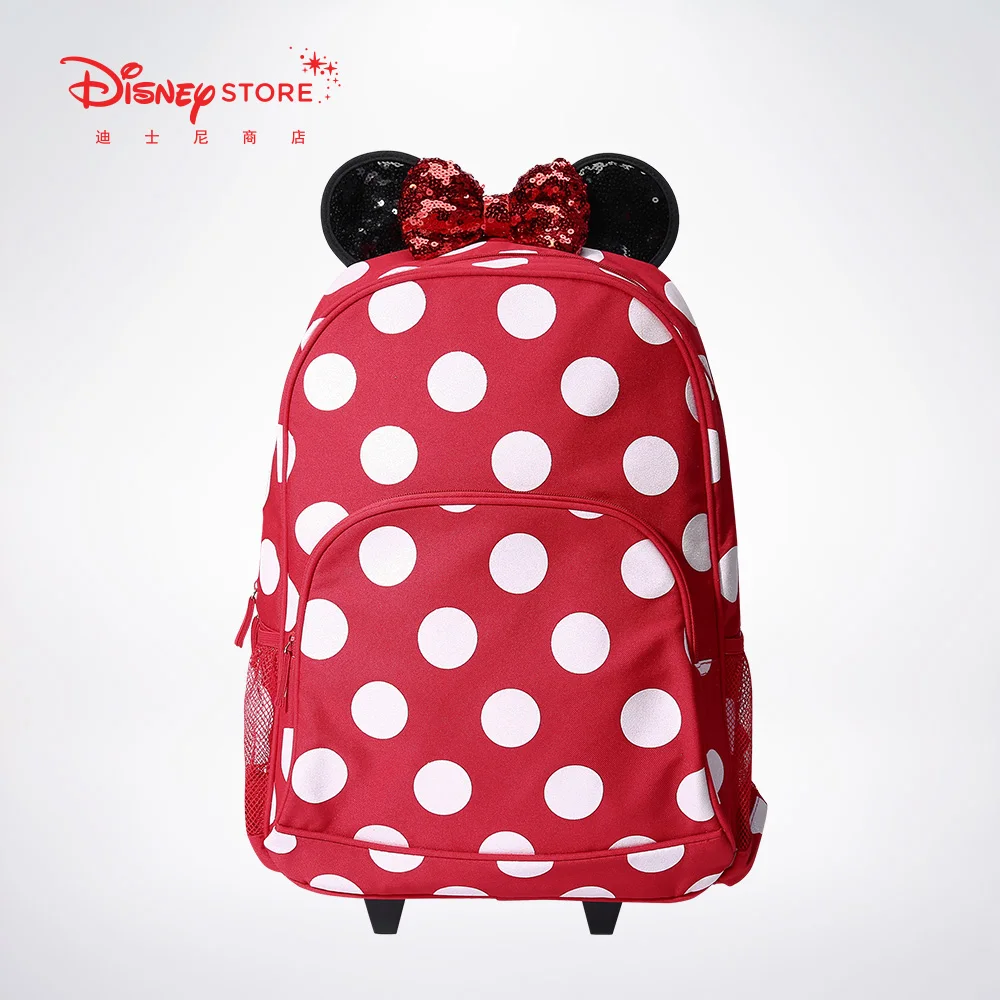 Оригинальный милый школьный рюкзак Disney Store на колесиках с изображением Минни