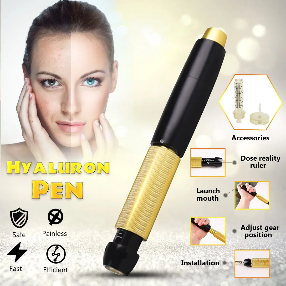 0 5 чистая гиалуроновая впрыска Ручка массажный распылитель перо высокое