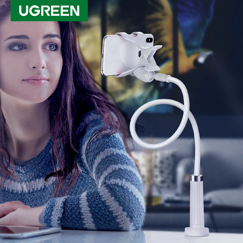 Ugreen держатель для телефона, держатель для ленивого мобильного телефона, подставка для шеи, держатель для iPhone 8/X, гибкая кровать, стол, стол, зажим, кронштейн для телефона