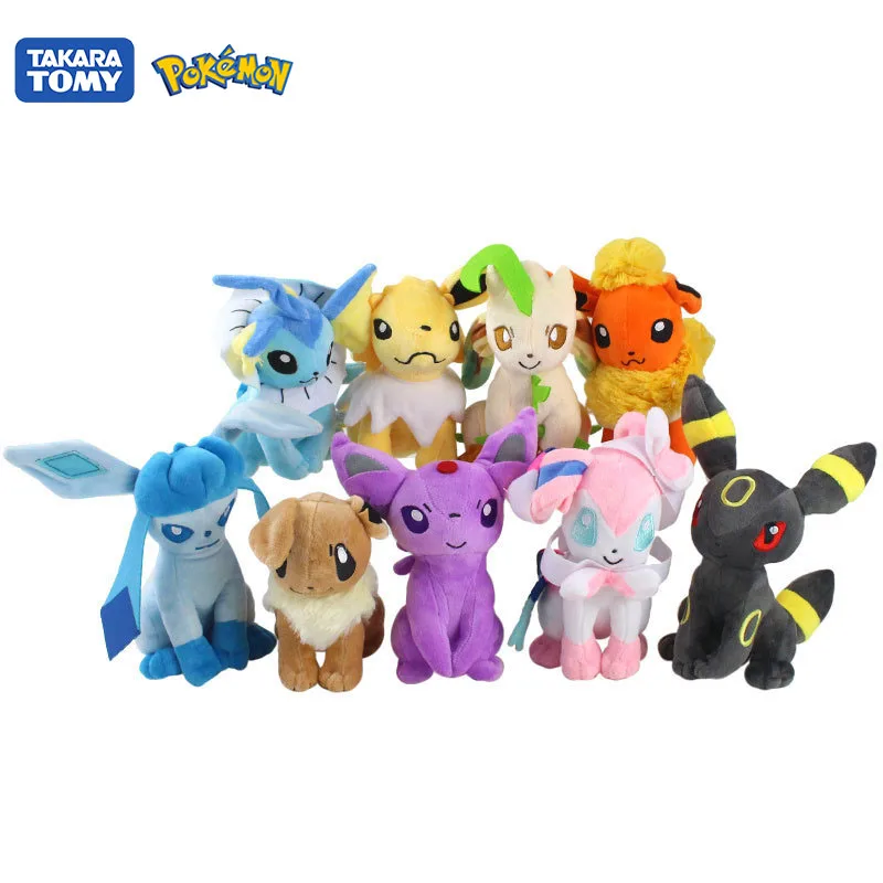 

Экшн-фигурка покемона Eevee Flareon Family, кукла, брелок Umbreon-плюшевая игрушка в виде покемона, строительный подарок для детей