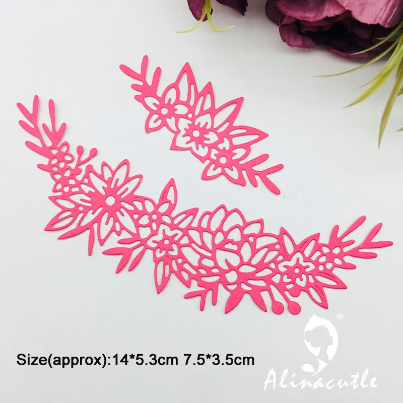 Металлическая высечка 2 шт. цветочные листья сделай сам скрапбукинг бумажная