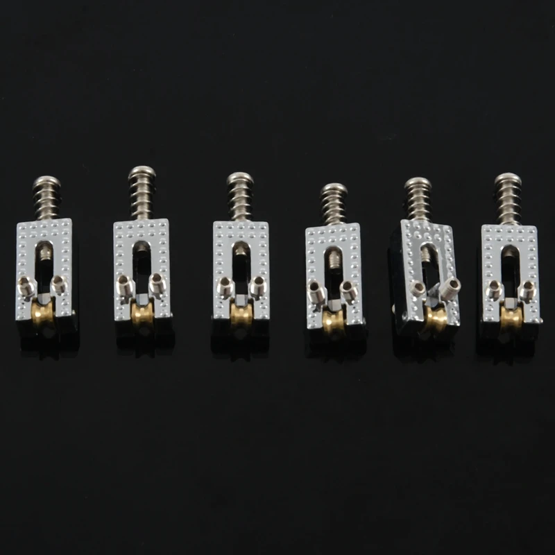 6 роликовых мостовых седлов Tremolo с гаечным ключом для электрической гитары Strat Tele