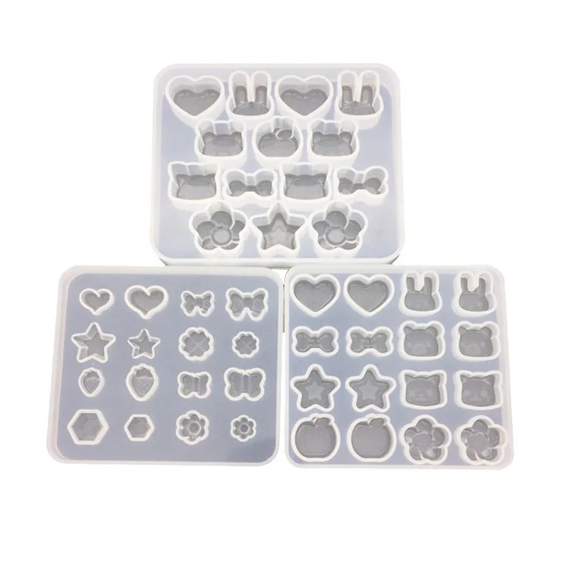 Эпоксидная форма сделай сам с кристаллами милый кролик яблоко клубника животное