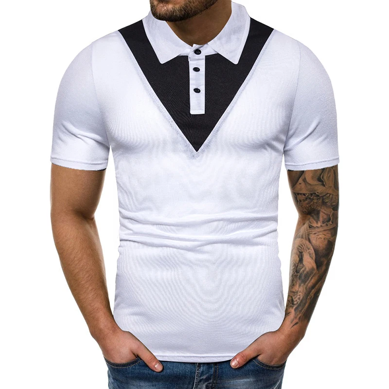Мужские летние рубашки поло Camisa модные высококачественные хлопковые рубашки поло с коротким рукавом брендовые дышащие повседневные футболки мужская одежда