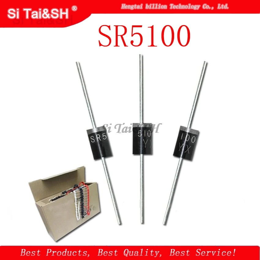

20 шт. SR5100 SB5100 DO-27 диод Шоттки 5А/100В DO-27 новый оригинальный