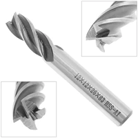 12mm 4 flute hss aluminum end mill cutter with super hard straight shank for cnc data processing center high speed machines