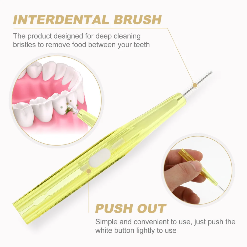 

60pcs Interdental Brush Tooth Flossing Picks Cleaners Tooth Cleaning Tool