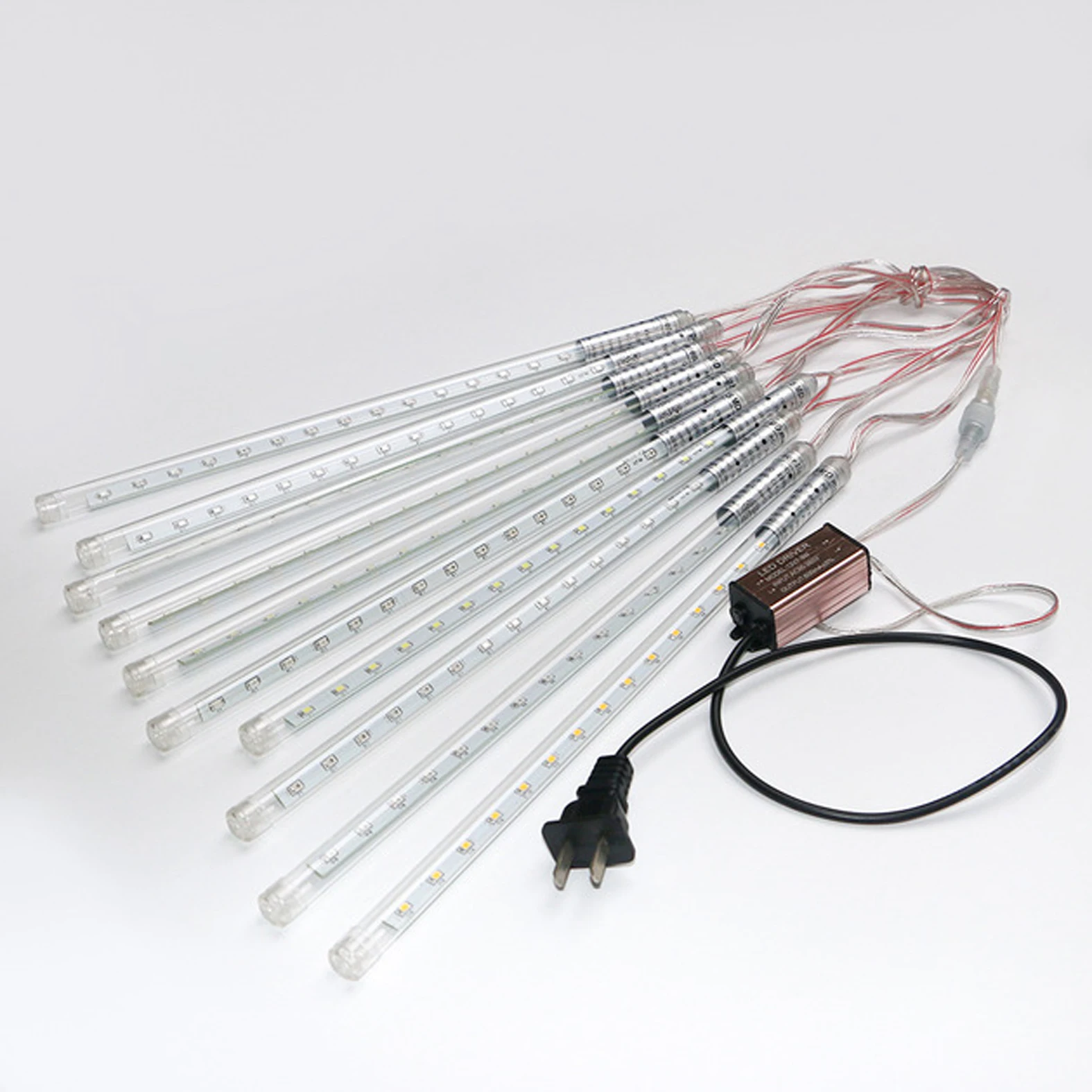 

Waterproof 50cm SMD2835 10 Tube Holiday Meteor Shower Rain LED String Lights For Indoor Outdoor Garden Wedding Party Decor Tree