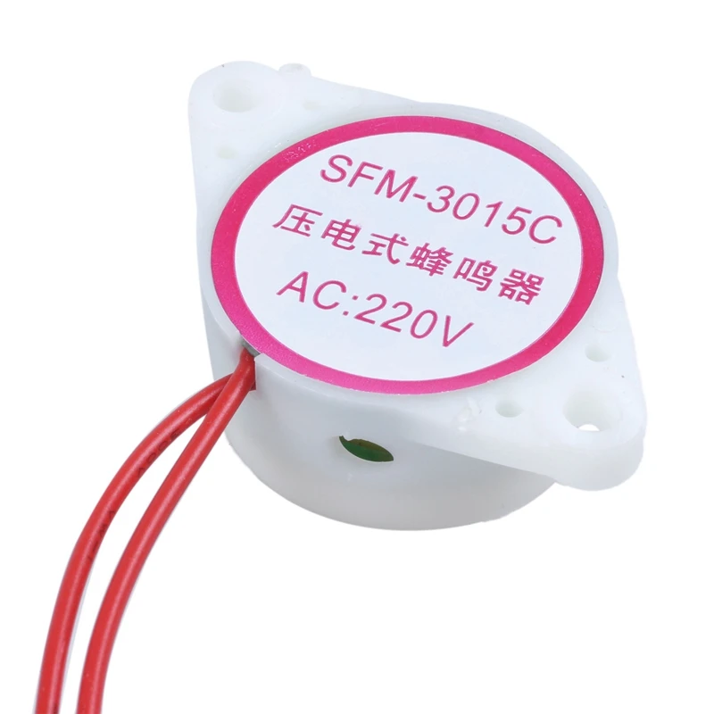 Звуковой сигнал AC 220V зуммер проводной источник питания 2 колеса
