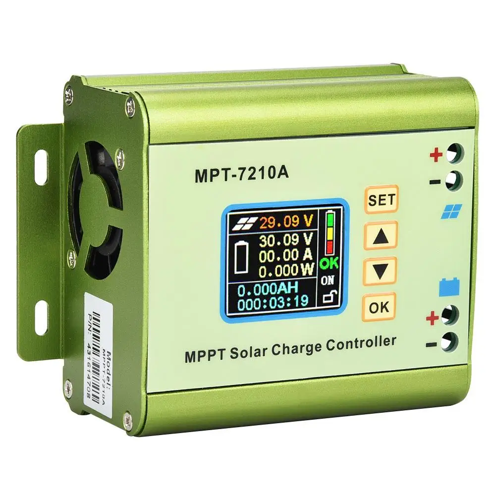 MPT-7210A 0-10A Solar Panel Charge Controller with LCD Display Aluminum Alloy MPPT | Обустройство дома