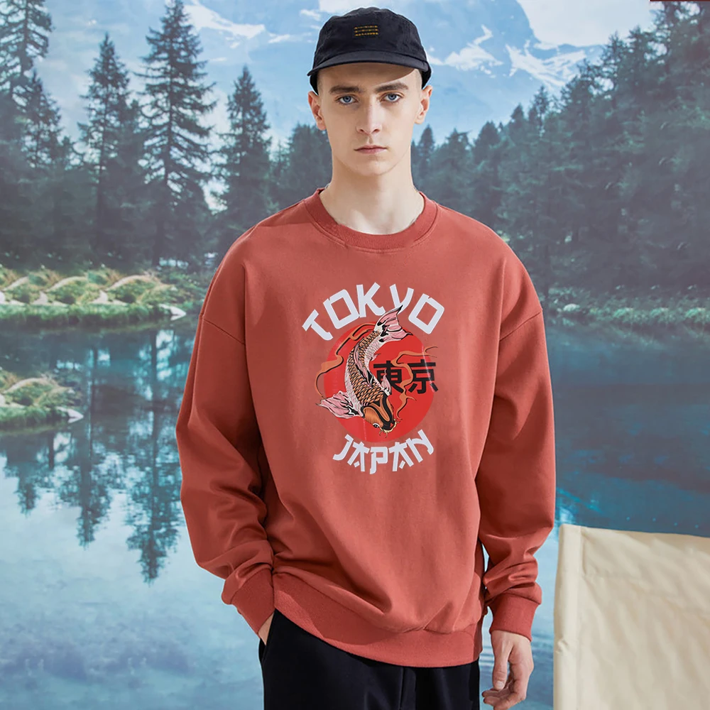 

Japan Tokyo Funny Carp Prints Hoodies Casual Creativity Man Hoodie Sport Skin Friendly Sweatshirt Fashion Cool Men Pullovers
