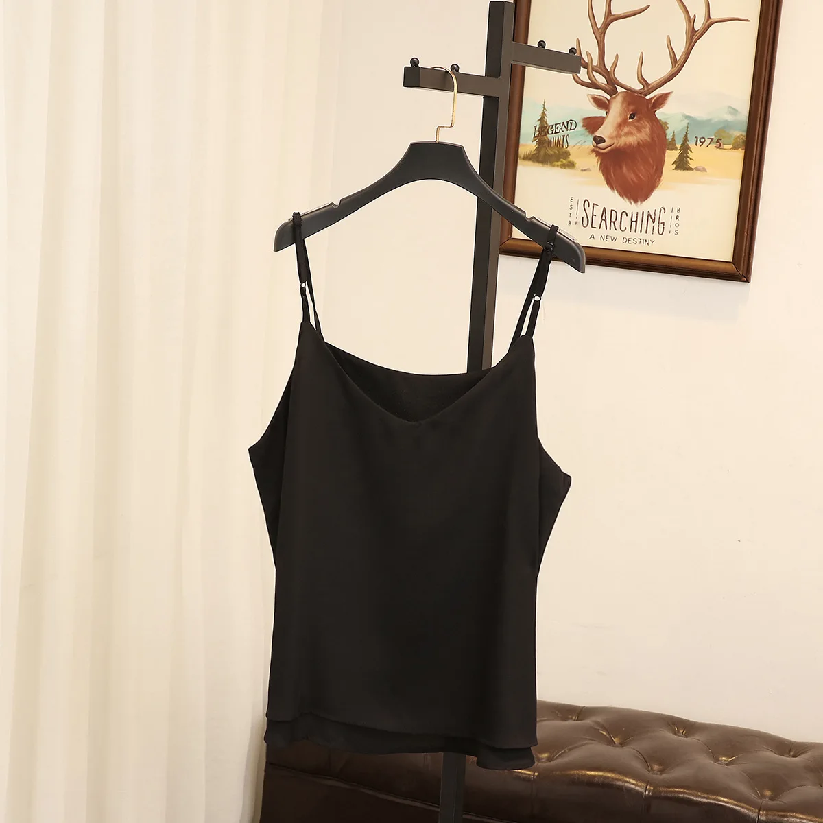 Женский шифоновый топ на бретелях спагетти свободного покроя|Топы| |