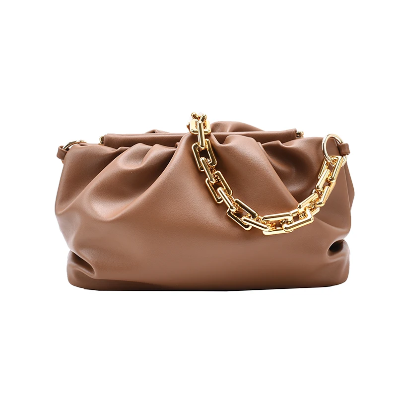 

Chain Shoulder Belt Designer Small Handbags for Women 2021 Luxury PU Leather Hand Bags Simple Trending Winter Handbags Clutch
