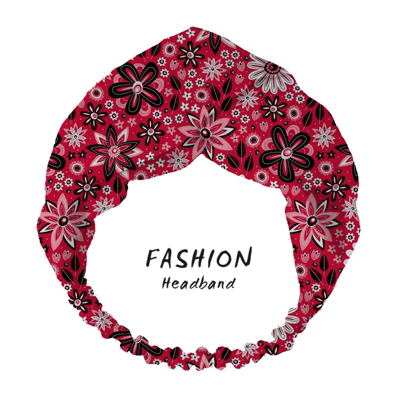 

2020 Women Summer Hair Accessories Boho Hair Bands A.A. Y. ix iv Print Headbands Cross Bandage Bandanas HairBands Scrunchies