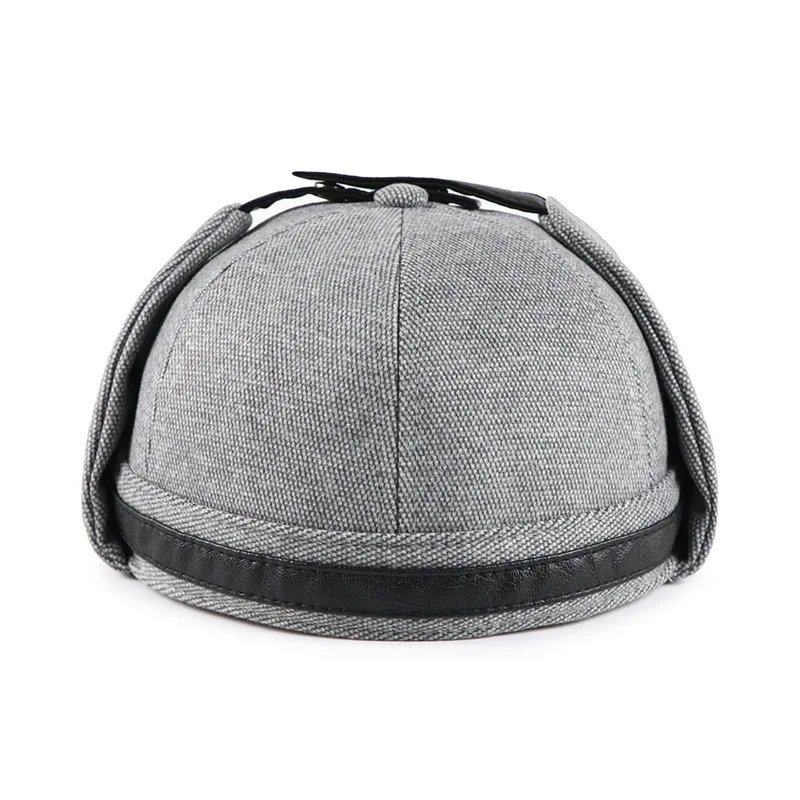 

Винтажные однотонные облегающие шапки, шапка для мужчин, повседневная шапка с тыквой, без козырька, с черепом, женские и мужские повседневны...