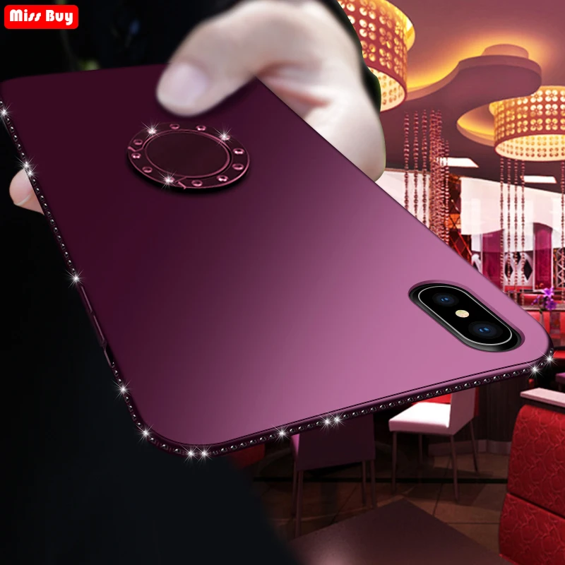 Блестящий чехол для телефона с бриллиантами iPhone 11 Pro Max 5 5S Se 6 6s 7 8 Plus X Xr Xs +