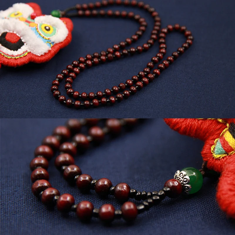 Ожерелье с драконом львом тигром китайский детский амулет Набор для вышивки