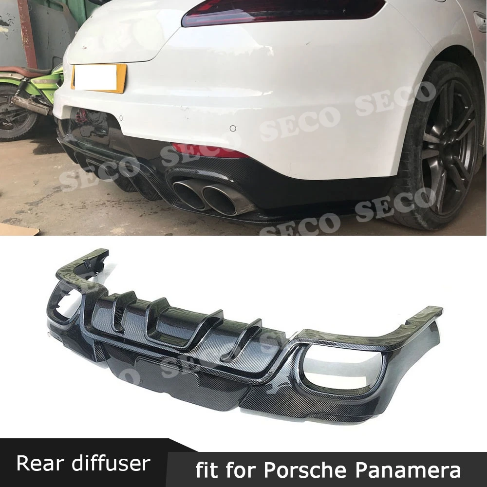 Для Porsche Panamera 970 GTS Turbo S 2014 2017 задний диффузор спойлер из углеродного волокна