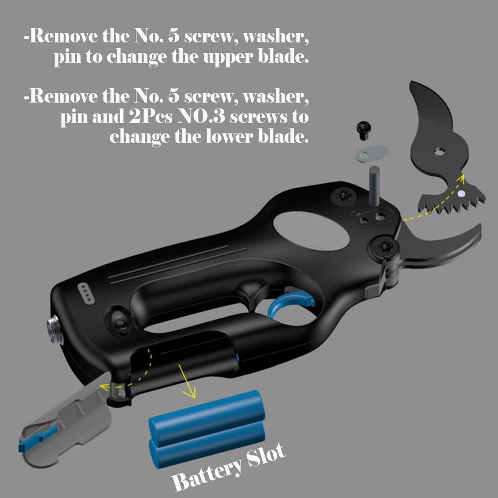 

12V 150W Automatic Cordless Pruner Rechargeable Scissors Pruning Shears Electric Tree Garden Tool Branches Pruning Tools