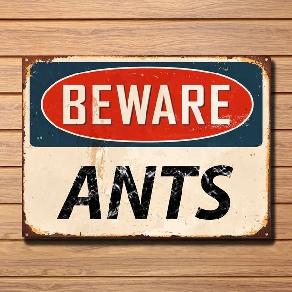 

Beware Ants Metal Sign Vintage Style Home Wall Door Garden Wall Gate Plaque Retro Vintage Tin Sign Bar Pub Home Metal