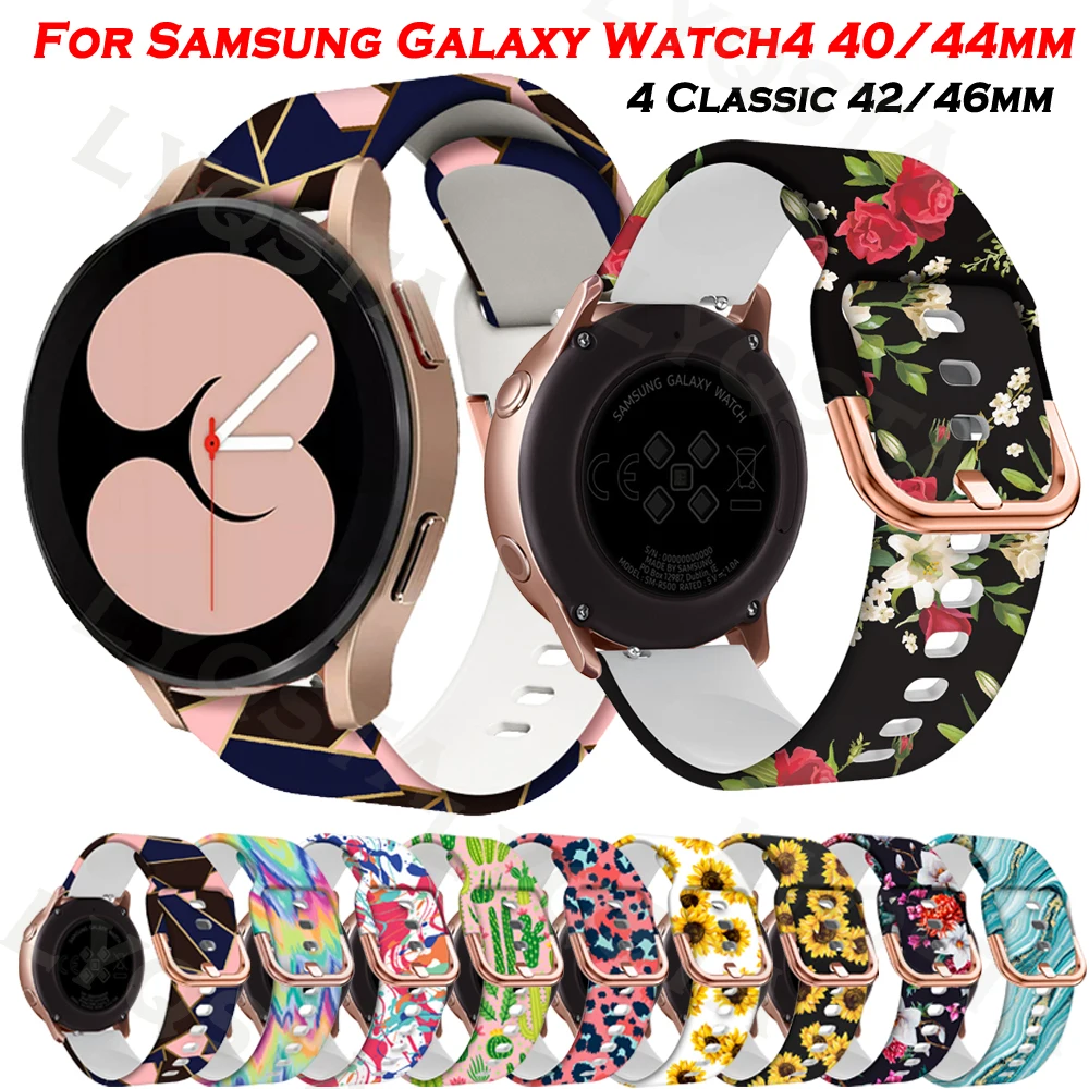 

20mm Smart Watchband Accessories Belt For Samsung Galaxy Watch4 40/44mm Band Wrist Strap Watch 4 Classic 42/46mm Bracelet