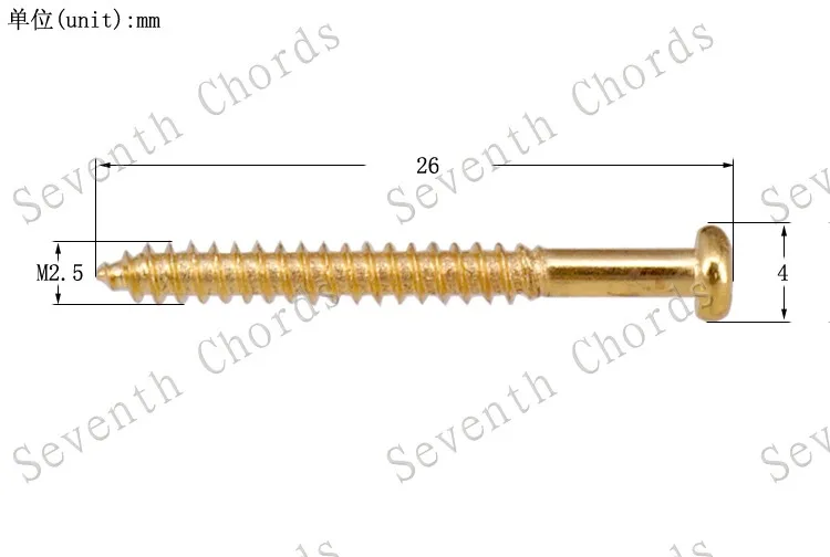 

48 Pcs M2.5*26mm Electric Bass Guitar Pickup Mounted Adjust Height Screws - 3 Colour for choose
