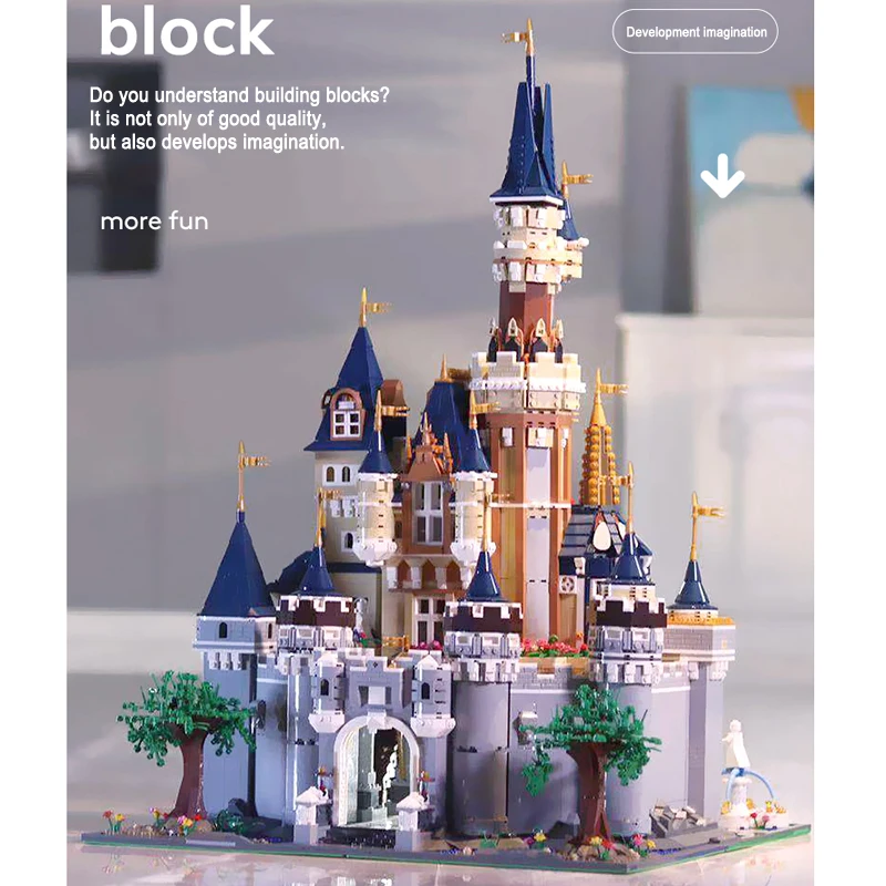 8388 шт Строительные блоки Disneys Золушка Принцесса Мечта Замок рай 71040 кирпичики