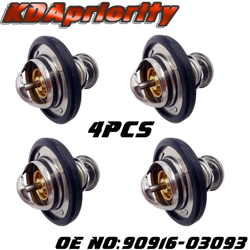 

4 PCS Thermostat 90916-03093 For Toyota 4Runner Prius Supra Tacoma Yaris Mark Lexus IS300 SC300 GS300 9091603093