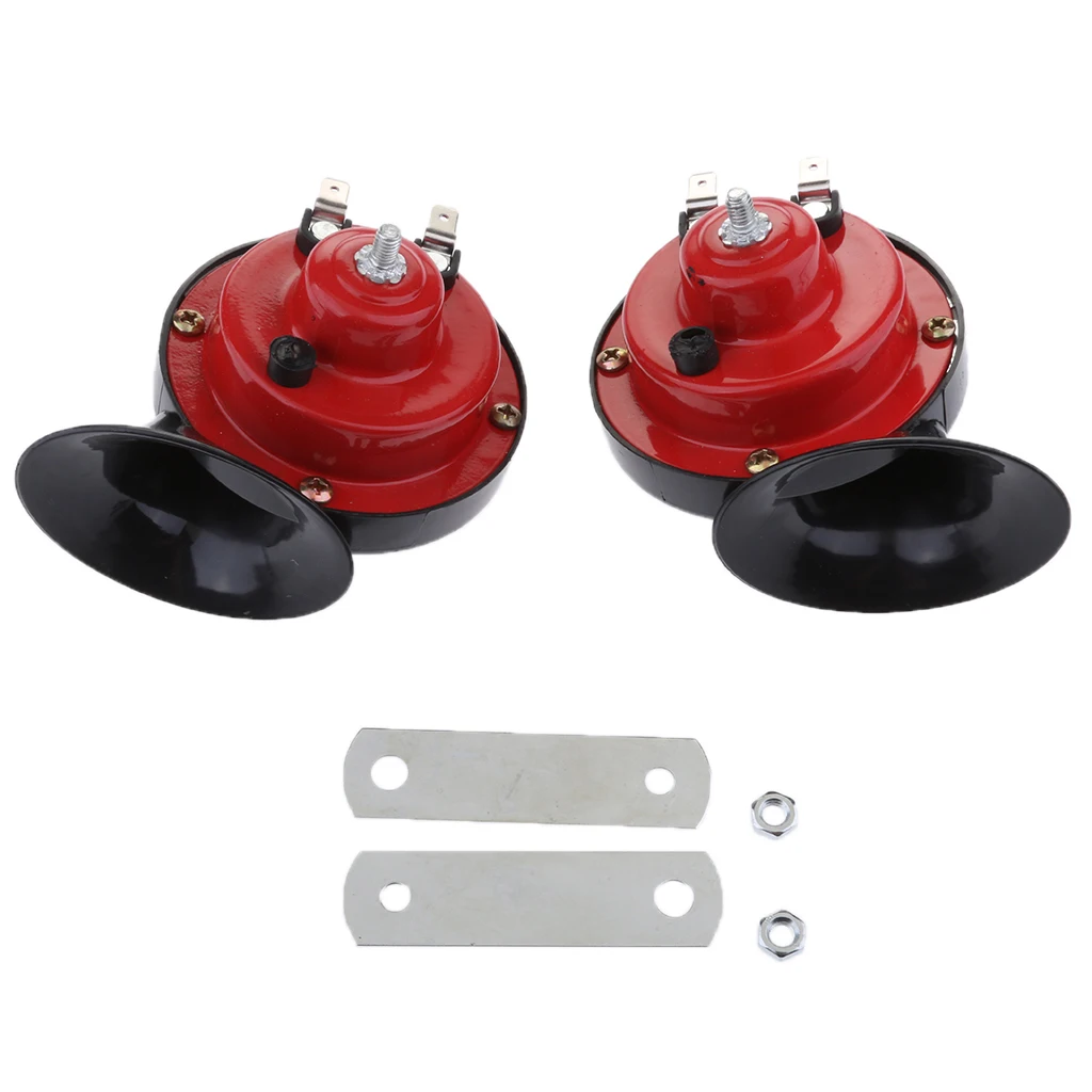 Воздушный гудок для мотоцикла черный и красный 105 дБ 12 В громкий звук |