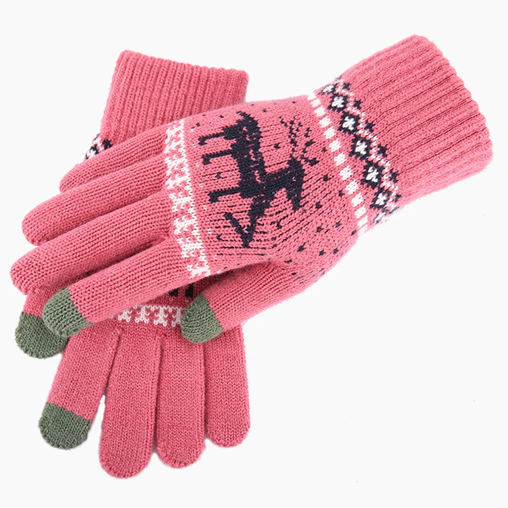

Winter Gloves Couple Korean Female Velvet Gloves Knitted Touch Screen