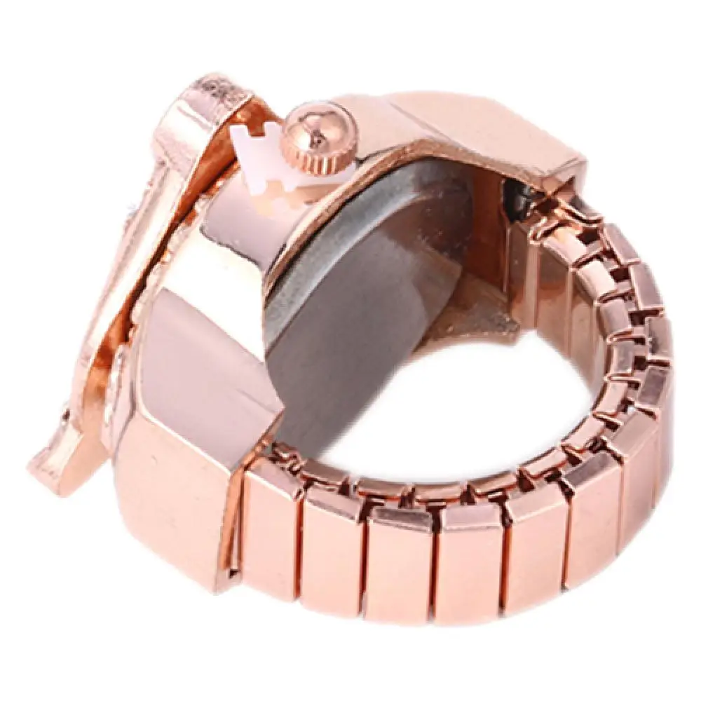 

Fashion Girl's Lovely Palm Civet Pattern Case Rhinestone Elastic Quartz Finger Ring Lady Watch for Woman relogio feminino quartz