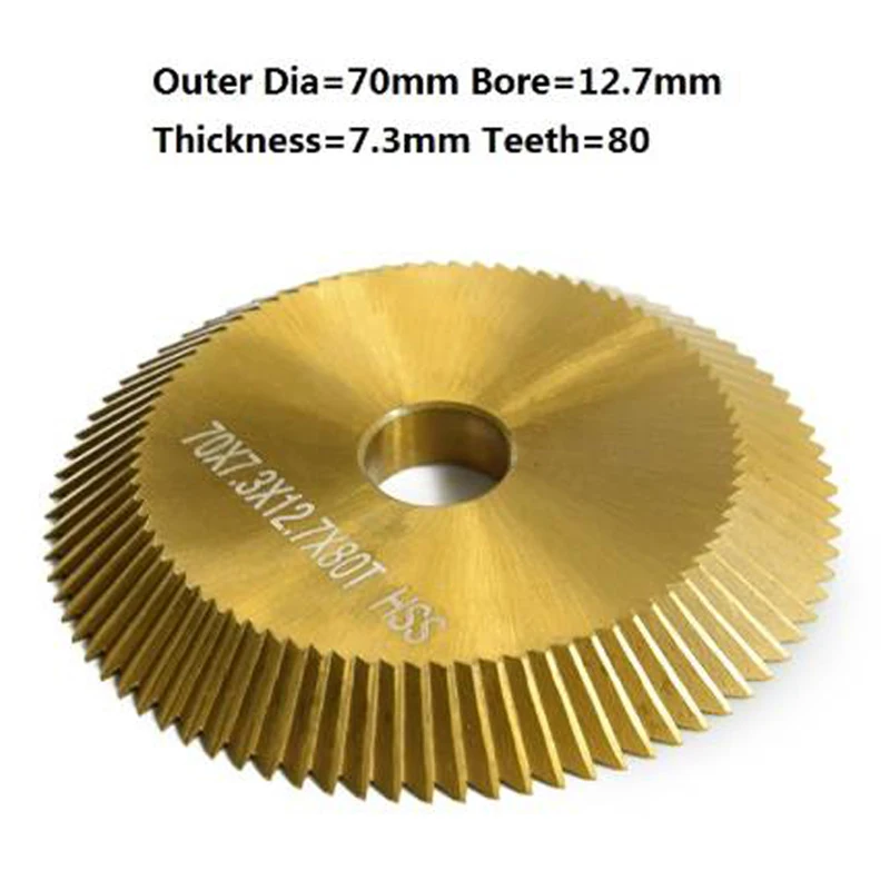 Двухсторонняя зубчатая пила 80T с титановым покрытием для резки ключей |