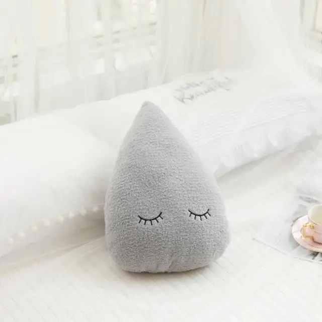 New Stuffed Cloud Moon Star Raindrop Plush Pillow Soft Cushion Cloud Stuffed Plush Toys For Children Baby Kids Pillow Girl Gift - Color: M