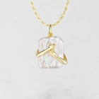 Новинка романтичное ожерелье с подвеской две руки креативное изысканное квадратное жемчужное ожерелье с двумя ожерелье с дизайном рука для женщин модные ювелирные украшения