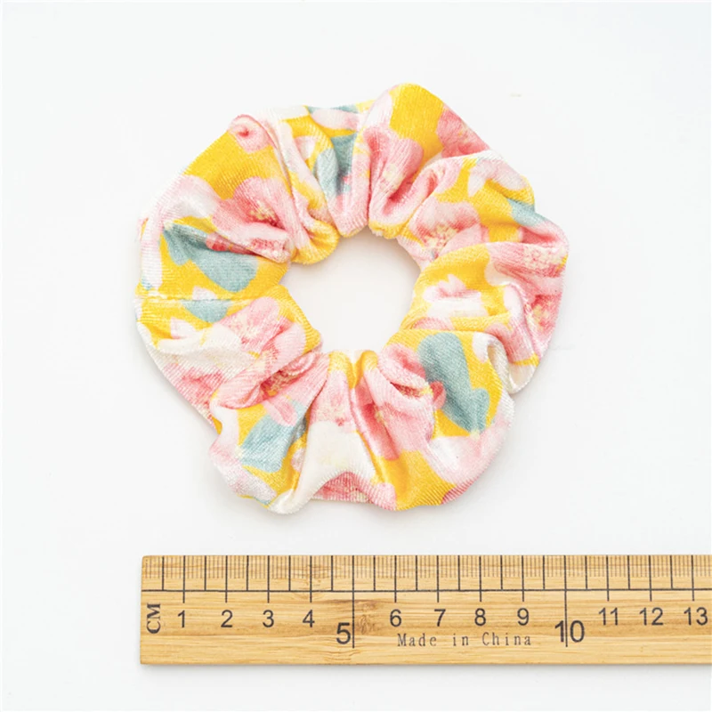 

3PCS Vintage Velvet Scrunchie Leopard Scrunchies Set Elastic Hair Bands Headband Ponytail Holder Ties Rope Hair Accessories Gift