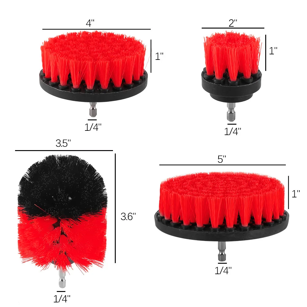 Щетка для чистки дрели 4 дюйма мощная щетка кожи пластиковая деревянная мебель