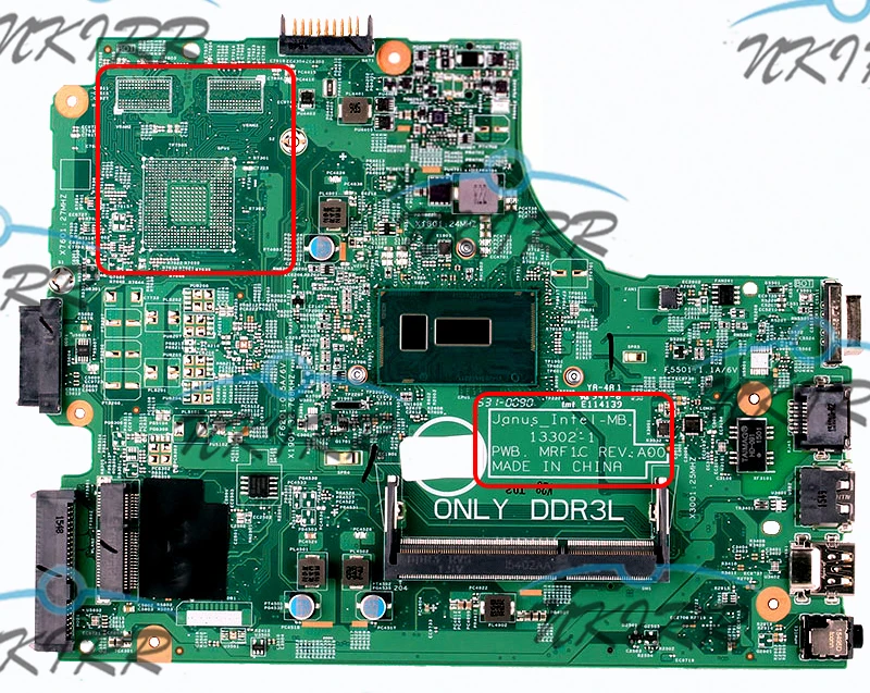 Janus_Intel-MB 13302-1 MRF1C YMJWJ PV7KR DDR3L I5 CPU материнская плата для Dell Vostro 3000 14 3449 3446 15 3549 3546 -