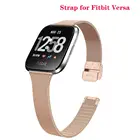 Ремешок для умных часов Fitbit VersaLiteVersa2, сменный металлический тонкий браслет из нержавеющей стали с Миланской петлей, Fitbit Versa 2