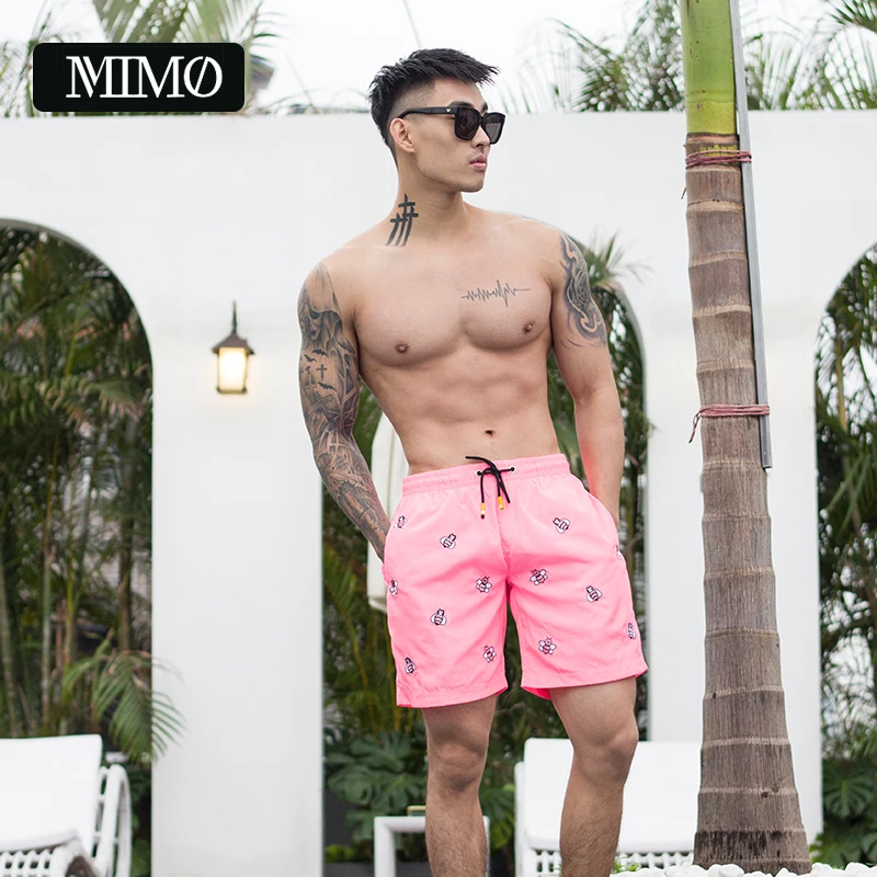 

Новое поступление, Мужские Пляжные штаны для плавания с вышивкой пчелы