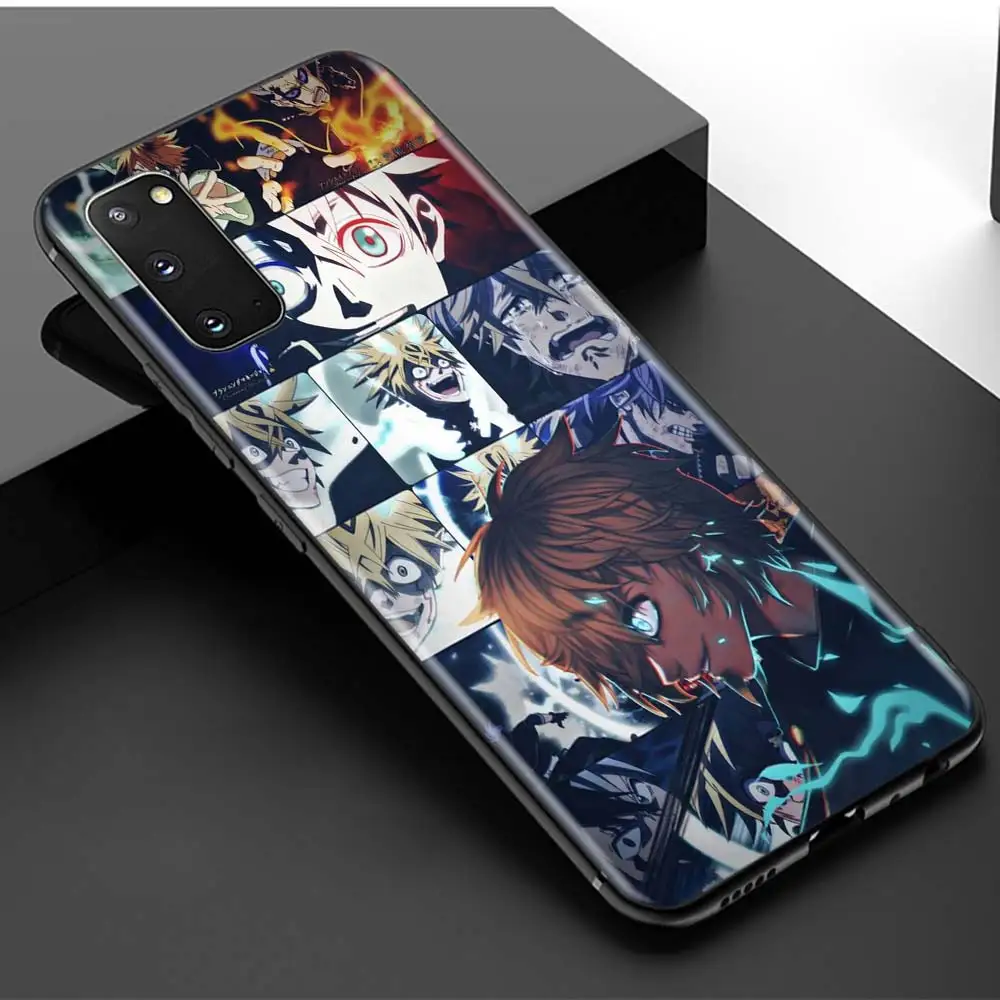 

Phone Case For Samsung Galaxy S21 S20 Ultra Plus FE S10 Lite S9 Silicone Cover Asta Anime Black TPU Soft Shell