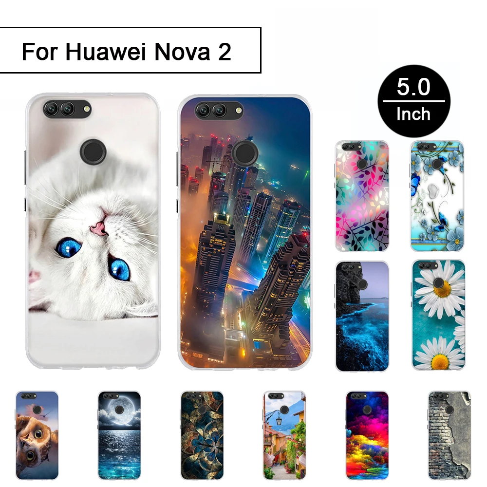 Мягкий силиконовый чехол для huawei nova 2 5 0 дюйма задняя крышка телефона из ТПУ чехлы