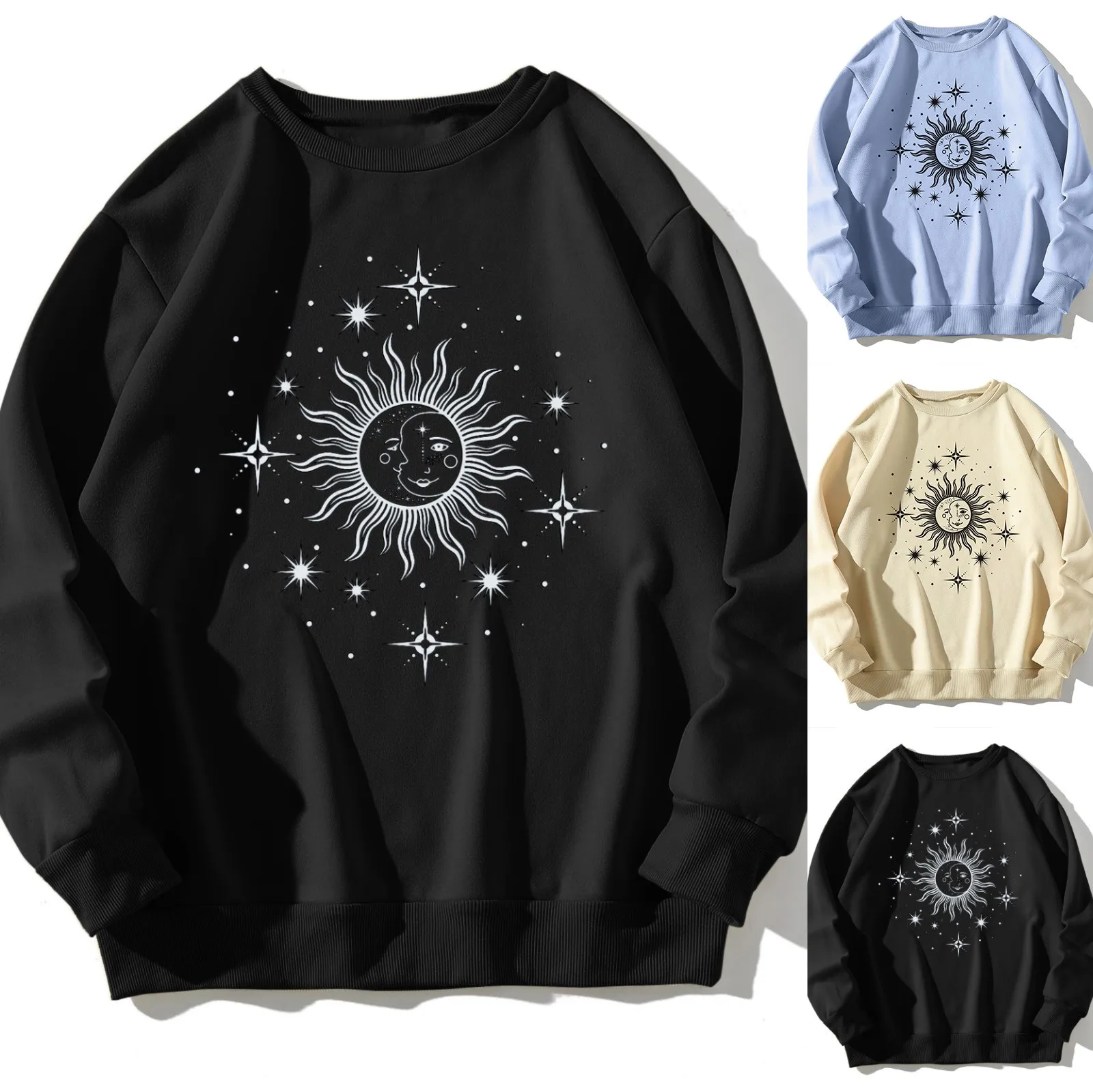 

Женская толстовка с круглым вырезом и длинным рукавом, Повседневная Женская толстовка с капюшоном, 85 # DQ