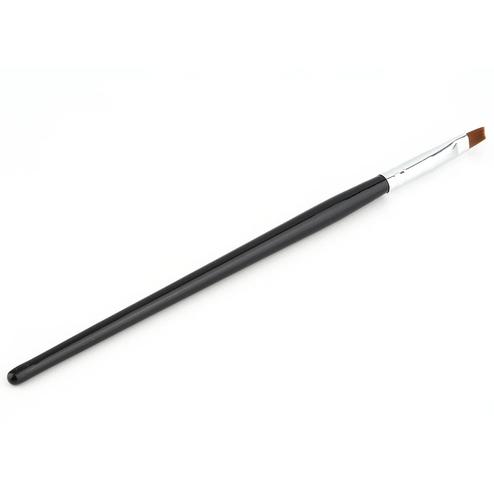 5 размеров/набор профессиональных акриловых кистей для дизайна ногтей идеально подходит УФ геля с черным и