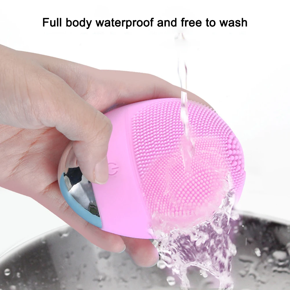

Silicone Facial Cleansing Brush Electric 3 Gear Face Cleansing Brush Instrument Facial Massager Pore Washing Massage Skin Tools