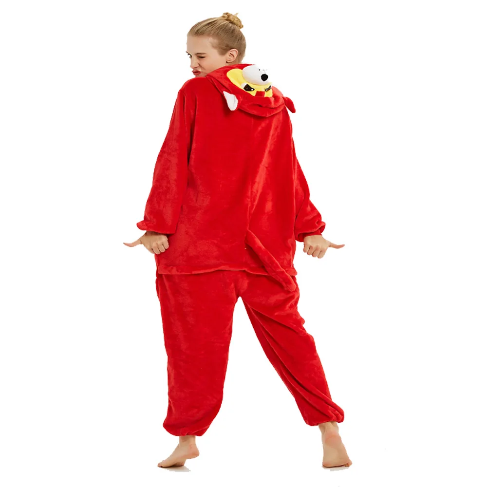 Пижама кигуруми Унисекс Женская пижама цельный комбинезон с капюшоном Мужская