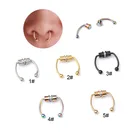 Новинка 2021, 1 шт., кольцо для носа, кольцо для носовой перегородки, готические магнитные кольца для носа в стиле панк, имитация пирсинга тела, ювелирные изделия для женщин, модные подарки